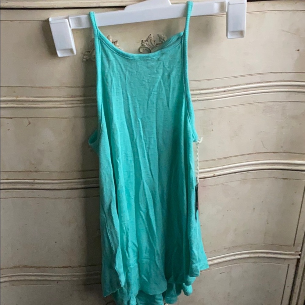 Mint Green Open-Back Tank Top